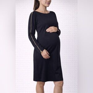 Rachel Zoe Midnight Black Dress. Zipper Detail. Maternity. Large. Great Cond